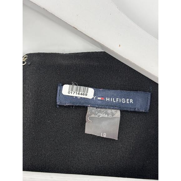 Tommy Hilfiger Dress Womens 18 Black Sleeveless Studded Sheath Stretchy Zip Up - Picture 5 of 16